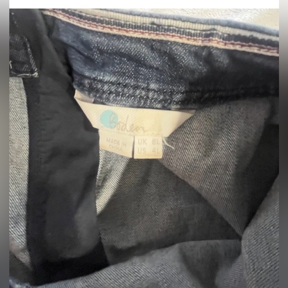 BODEN Womens Short Sleeve Denim Dress size 4L Zipper Back - Picture 3 of 6